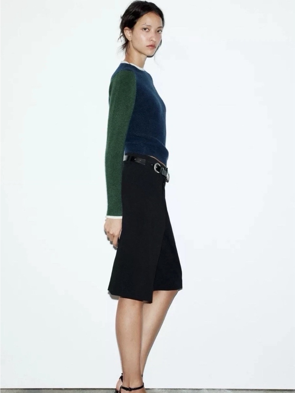 Zara Color Block Soft Touch Knit Sweater Size Small NWT